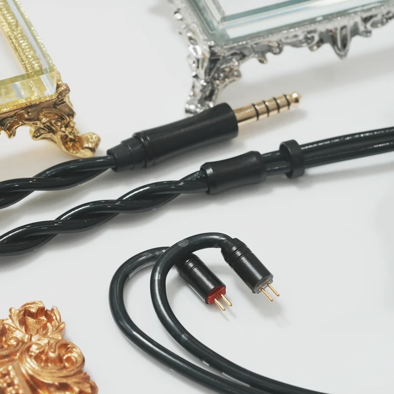 XINHS X29 2-Core أخضر داكن 6N كابل ترقية سماعة الرأس الهجين المطلي بالفضة والكريستال 0.78 2pin/HD650/IE900/MMCX #5