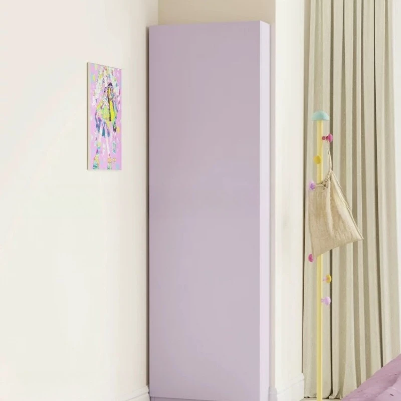 Dopamine purple full-body mirror wall-mounted jewelry cabinet floor-to-ceiling thin cabinet wardrobe side cabinet bedroom makeup