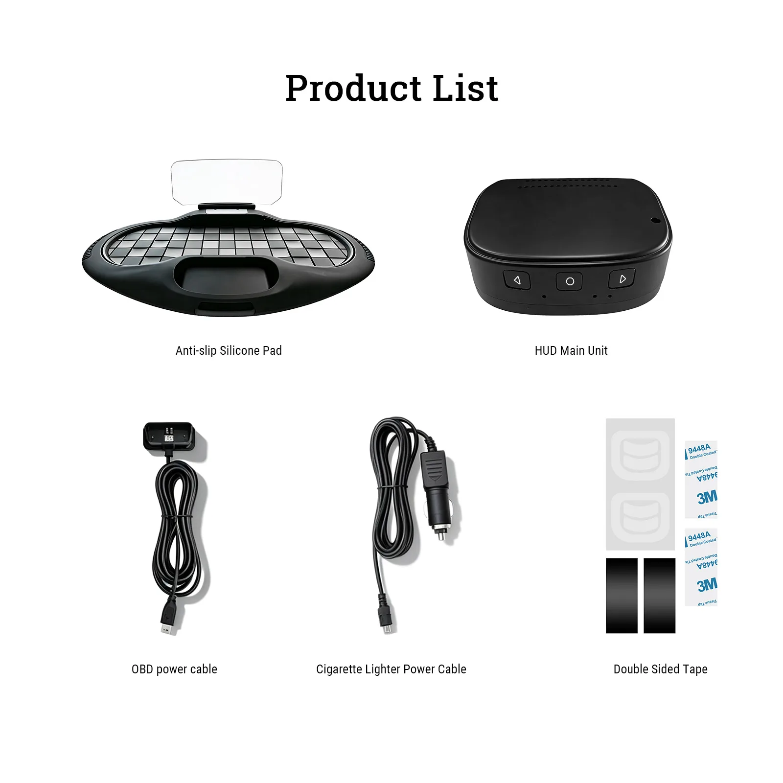 Multi-Function Universal Smart Head Up Display for Cars with Wireless CarPlay Brightness Adjustment Navigation and Music Playb
