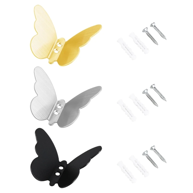 

Stylish Stainless Steel Butterfly Hooks Hangers For Bathroom Decors 203C