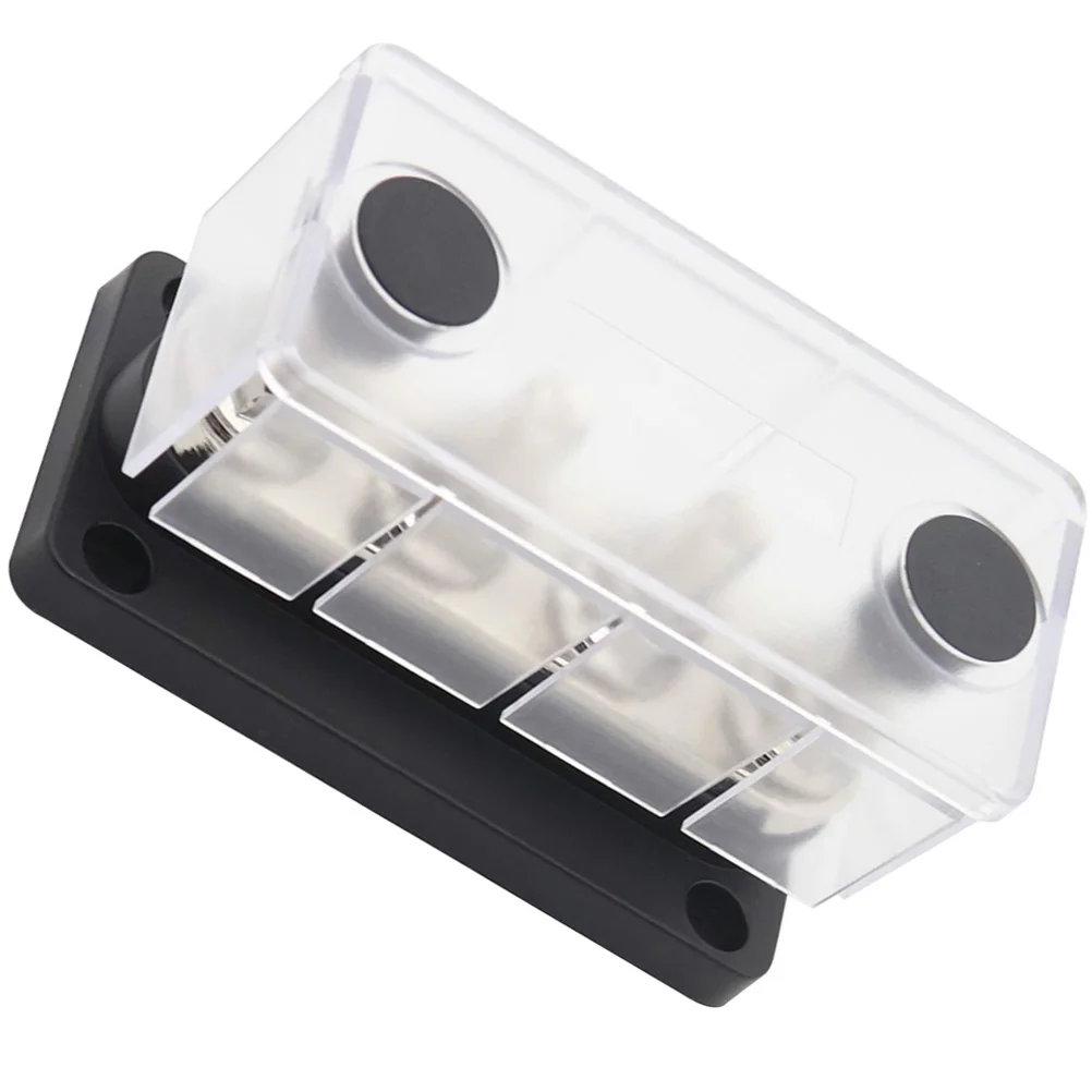 

High Current Bus Bar Terminal Block for Car Truck Boat RV Electrical Solar Power Distribution Accessories Black
