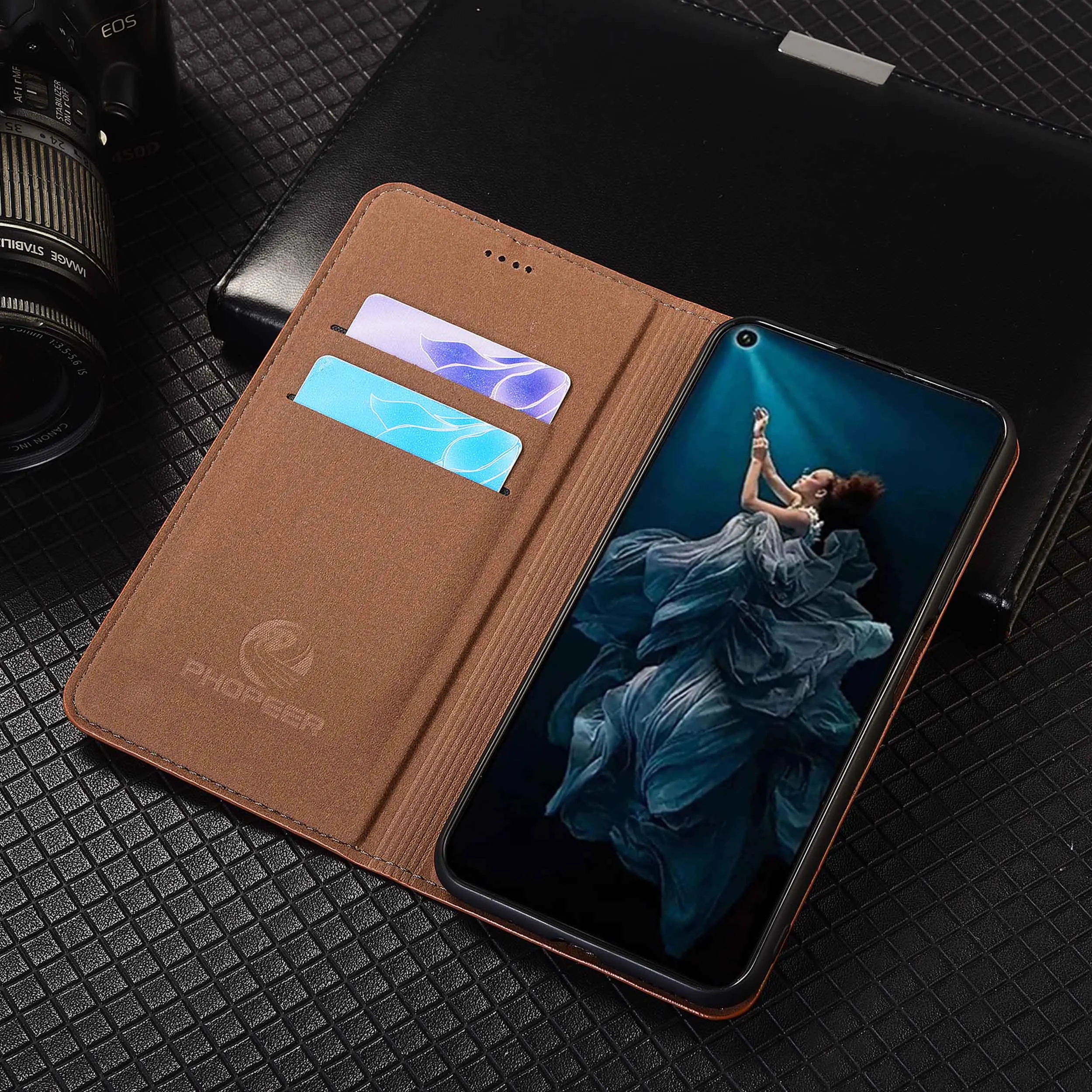 ل Redmi توربو 3 4 10C 10A 12 12C 13 13C 13R 14C 14R 15 4G 5G متماسكة نمط محفظة جلدية أصلية الوجه غطاء الهاتف جلد البقر