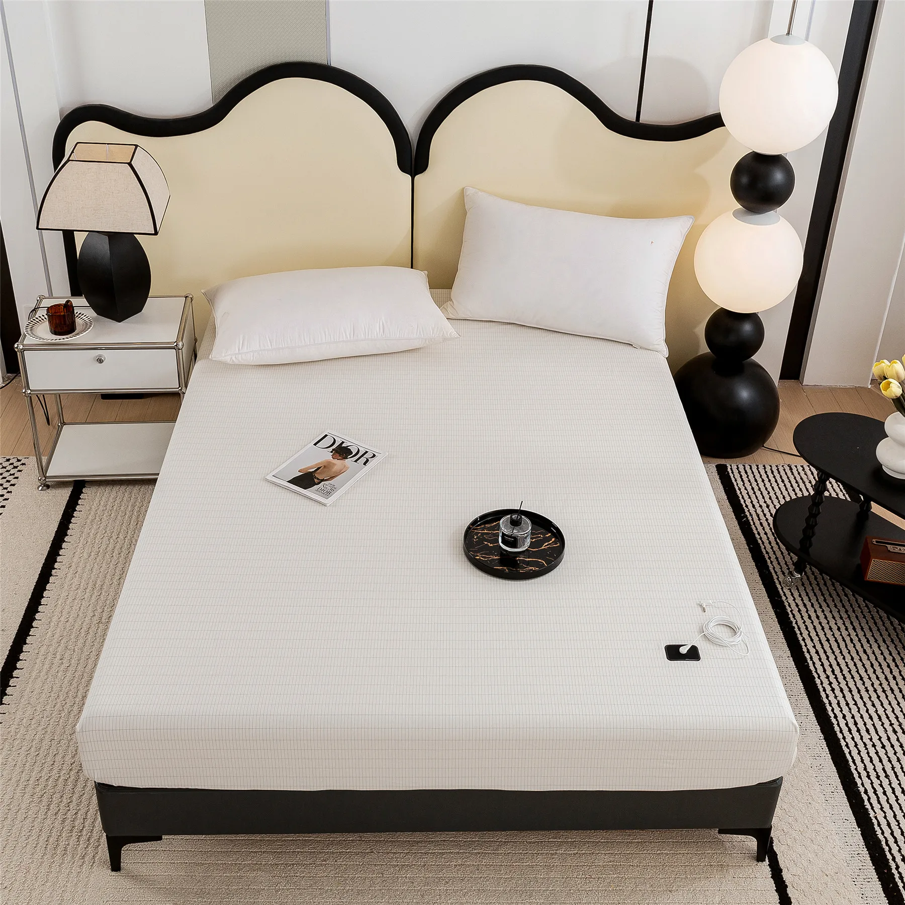 

Grounding Bed Sheets Elastic Fitted Sheets Double Full Queen King Size Cotton Bedsheets Bed Cover Mattress Protector Bed Linen