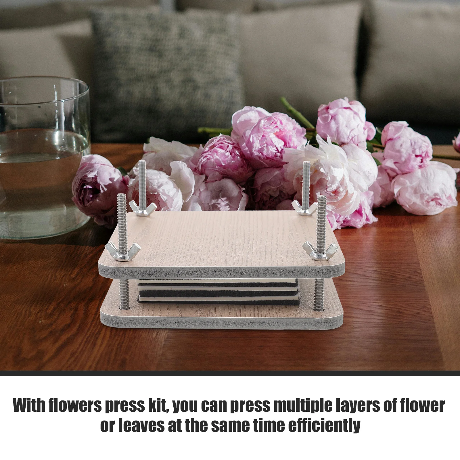 

1 set 1 Set Wooden Flower Pressing For Diy Dried Flowers Art Craft Preservation Tool Plant Leaf Press Set Sturdy Boards Reusable