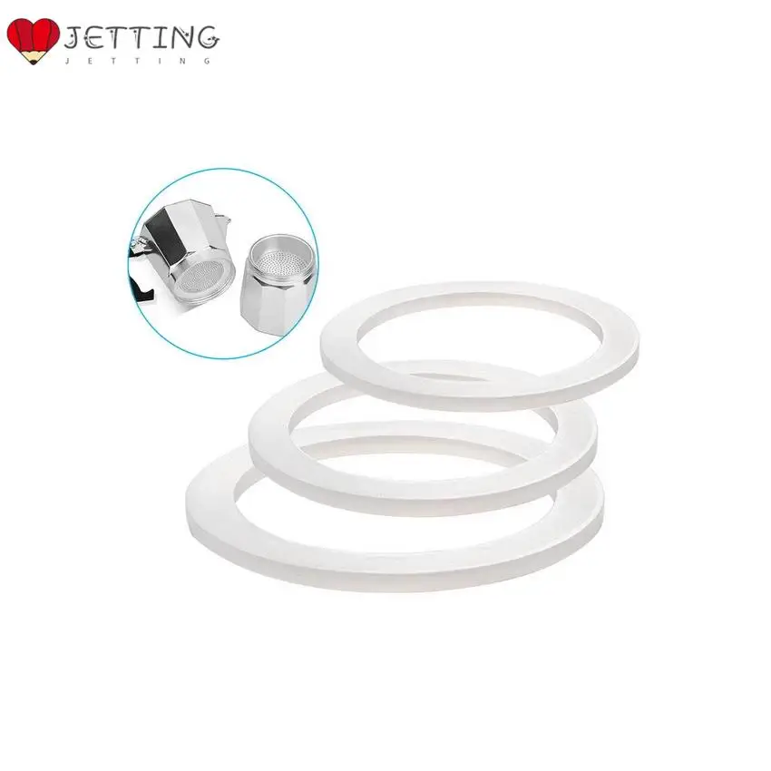 Coffee Rubber Ring Bialetti Gasket Set Flexible Washer Gasket Ring Replacenent For Cups Moka Pot Espresso Coffee Makers Parts