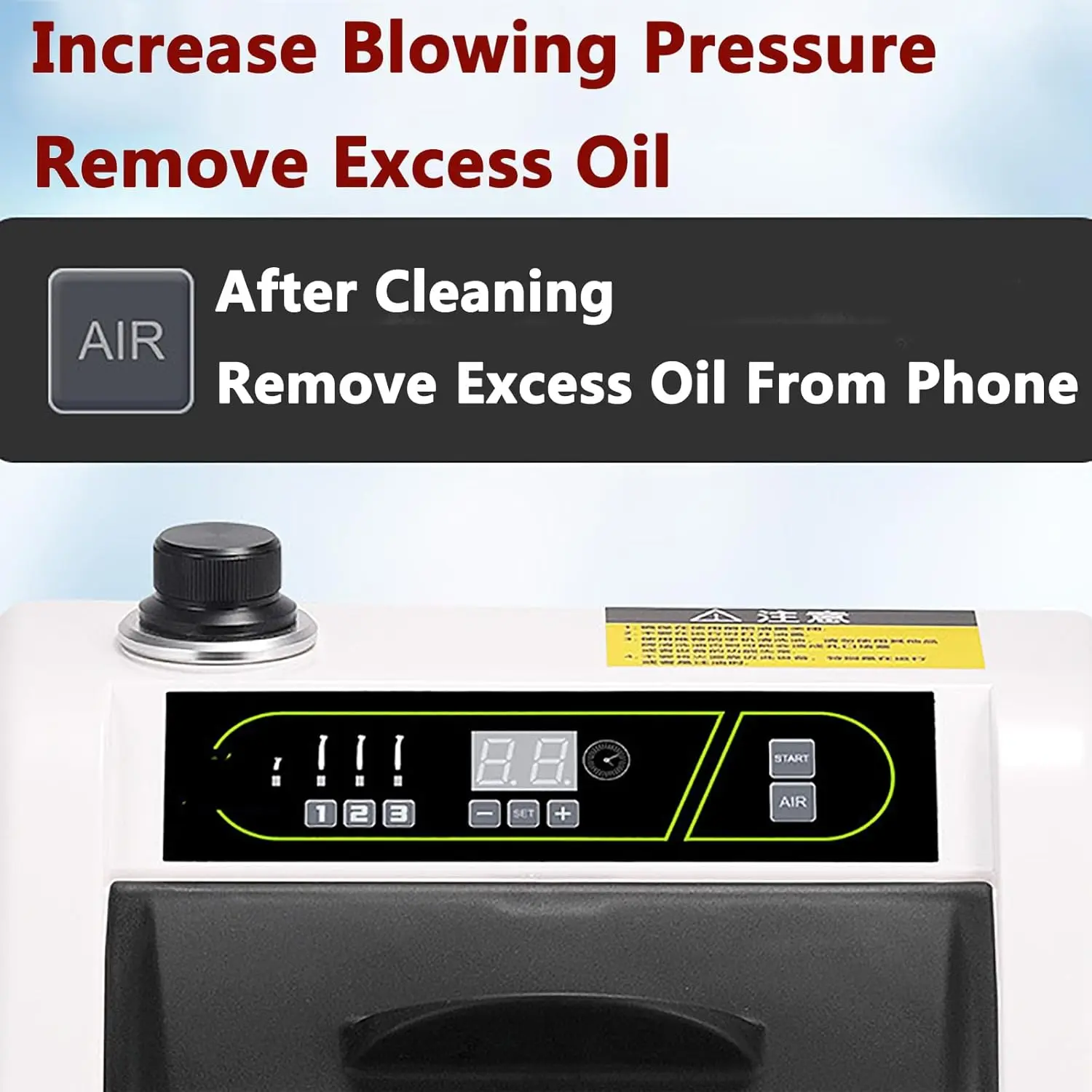 Dental Handpiece Lubrication Cleaning System Oil Cleaning Device with 3 Heads Cleaning and Pressure Valve