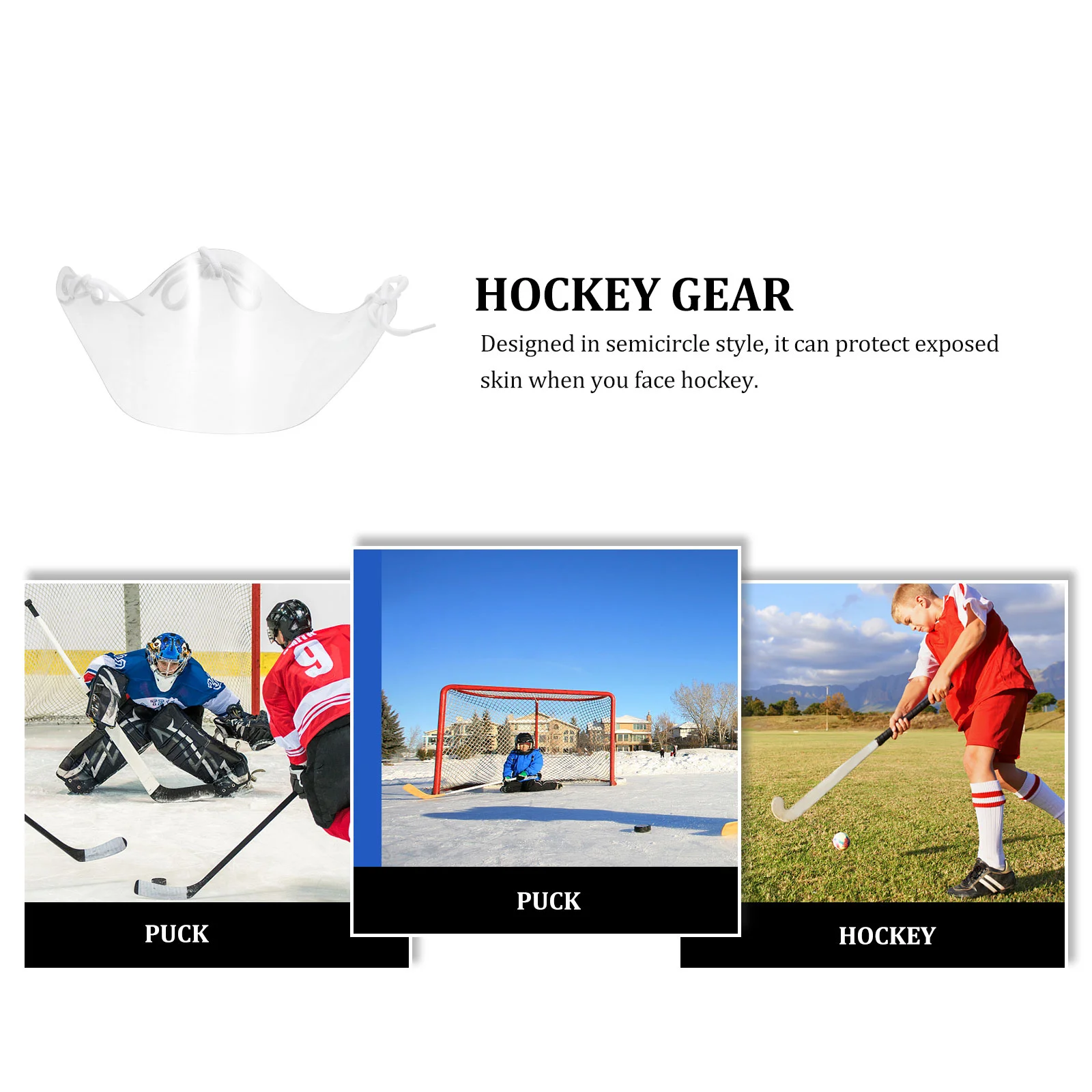 Household Face Hockey Pucks Protective Supplies Ice Protector Guard PC Semicircle Goalie Accessories Gear Goalkeeper