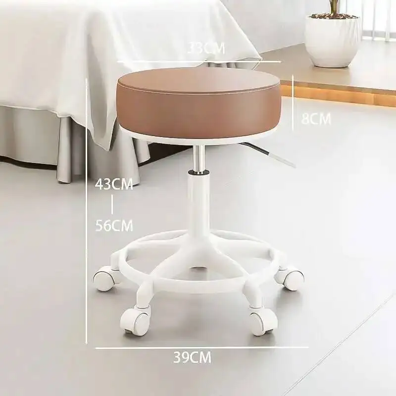 كرسي صالون كراسي مصفف الشعر غرفة المعيشة عجلات دوارة مسمار الدورية المهنية تصفيف الشعر صالون الحلاقة Cadeira De Barbeiro #6