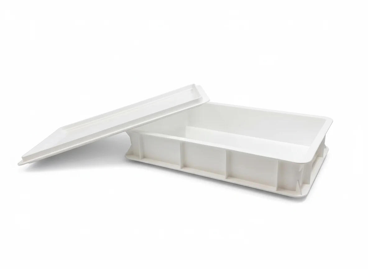 Plastic Pizza Dough Proofing Box 40x30cm Kit with 2 Dough Scraper Cutter - Stackable Fermentation Container for Homemade Pizza