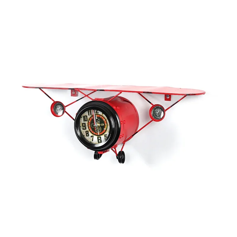 

New Shelves Wrought Iron Aircraft Hanging Clocks To Create A Simple Retro Wrought Iron Aircraft Clocks and Racks Ornaments