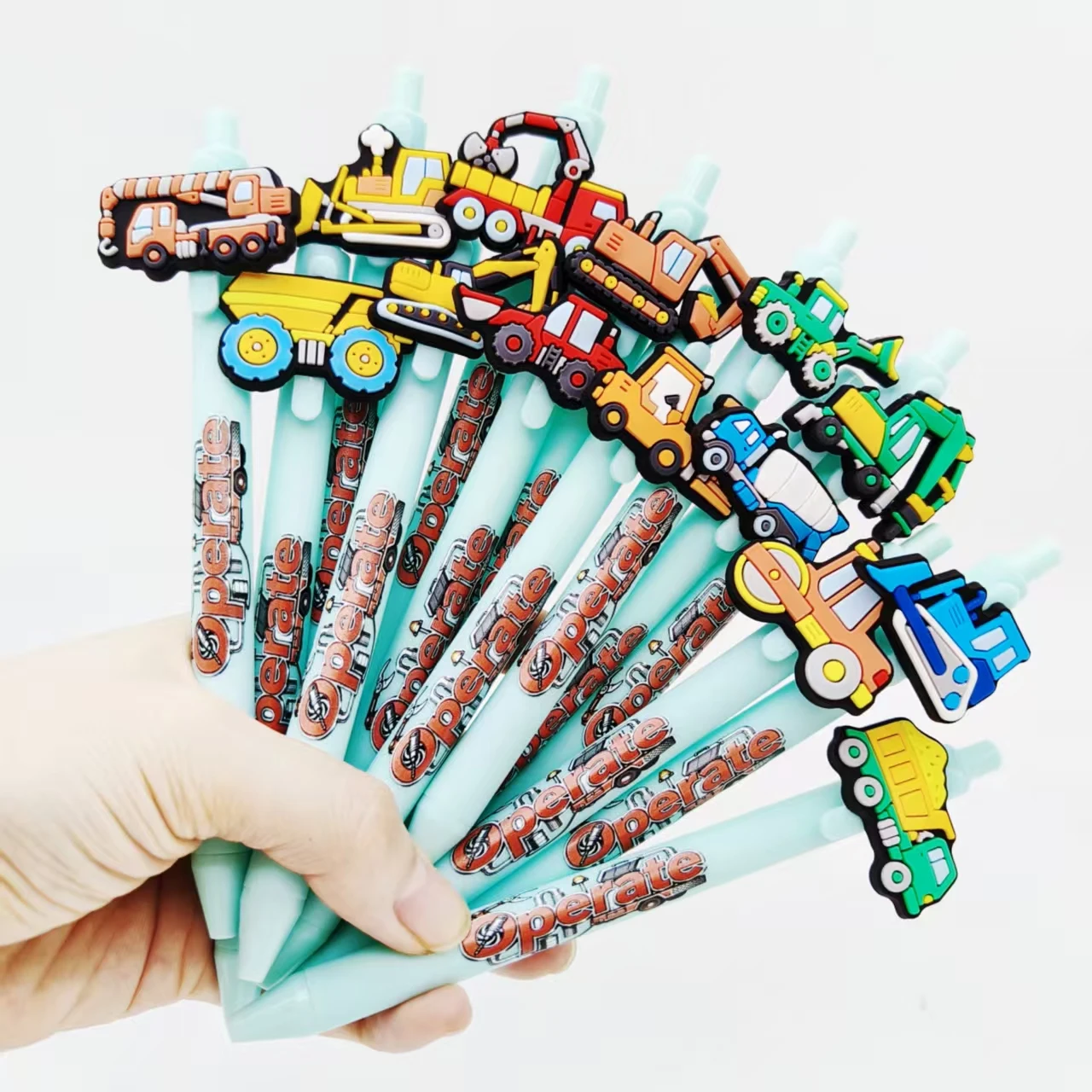 10 قطعة/16 قطعة نمط السيارة الهندسية النمذجة التصحيح قلم حبر جاف سلسلة الضوء الأزرق المطبوعة هلام القلم #3