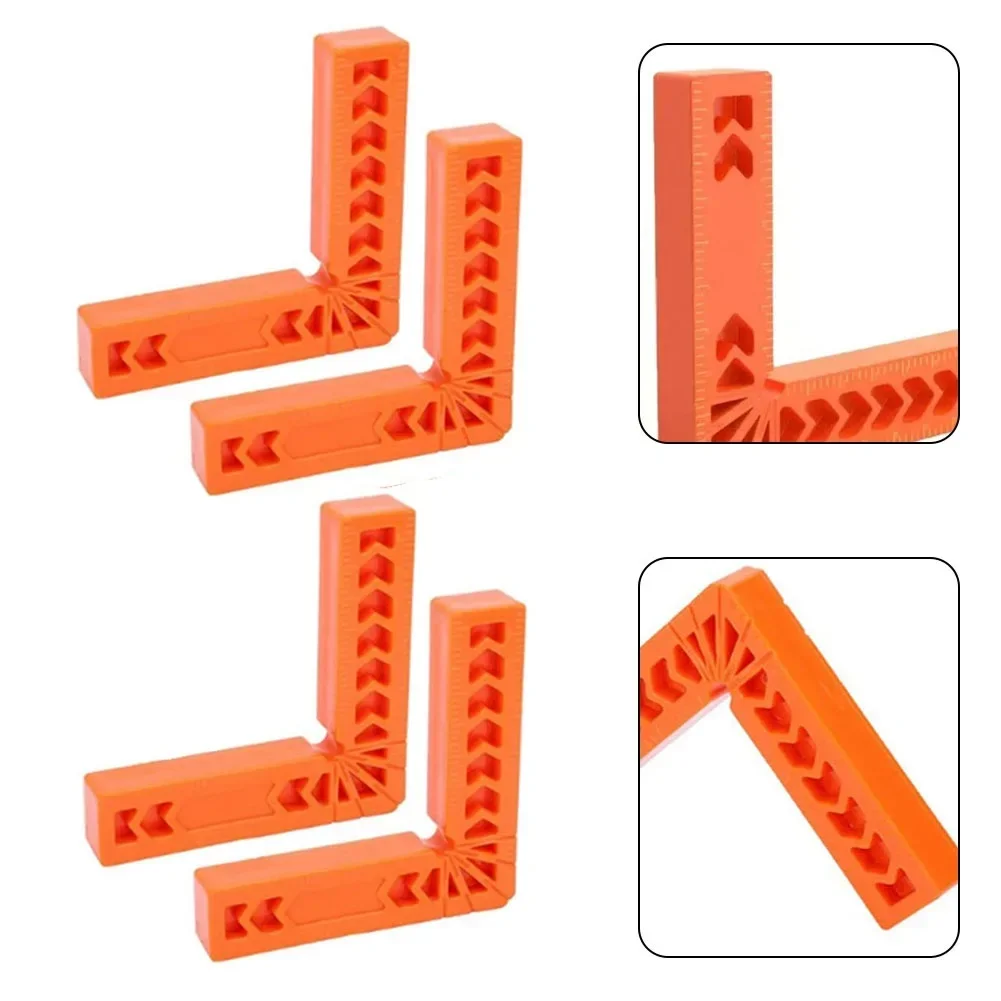 4PCS 3inch Right Angle Ruler Holder Plastic 90° Auxiliary Positioner Tool L-shaped Spacer Fixed Angle Gripper