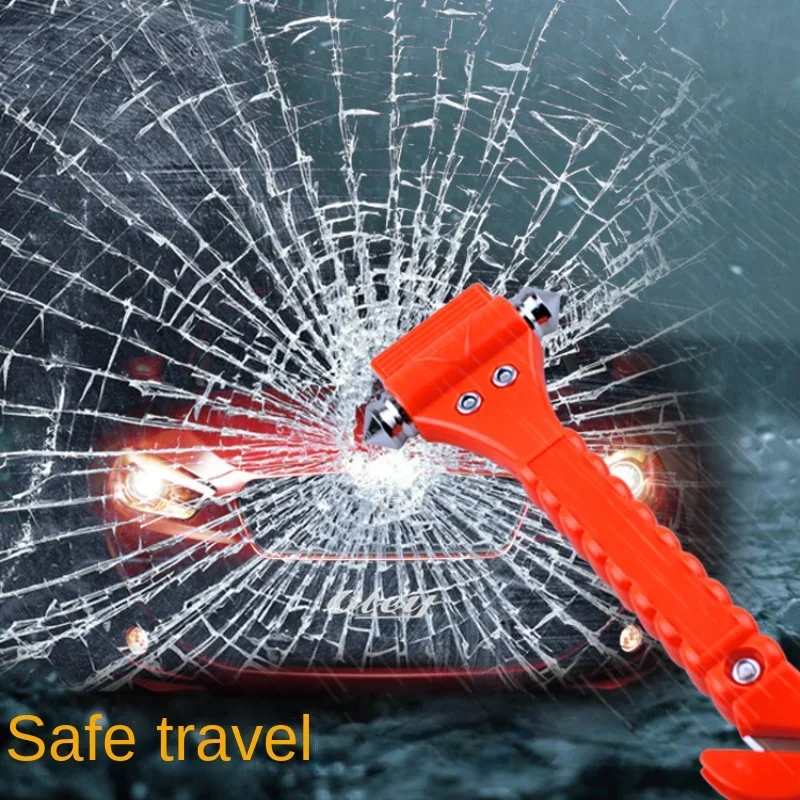 Car Multifunctional Double-head Lifesaving Hammer Portable Auto Safety Hammer Emergency Escape Tool Seat Belt Cutter