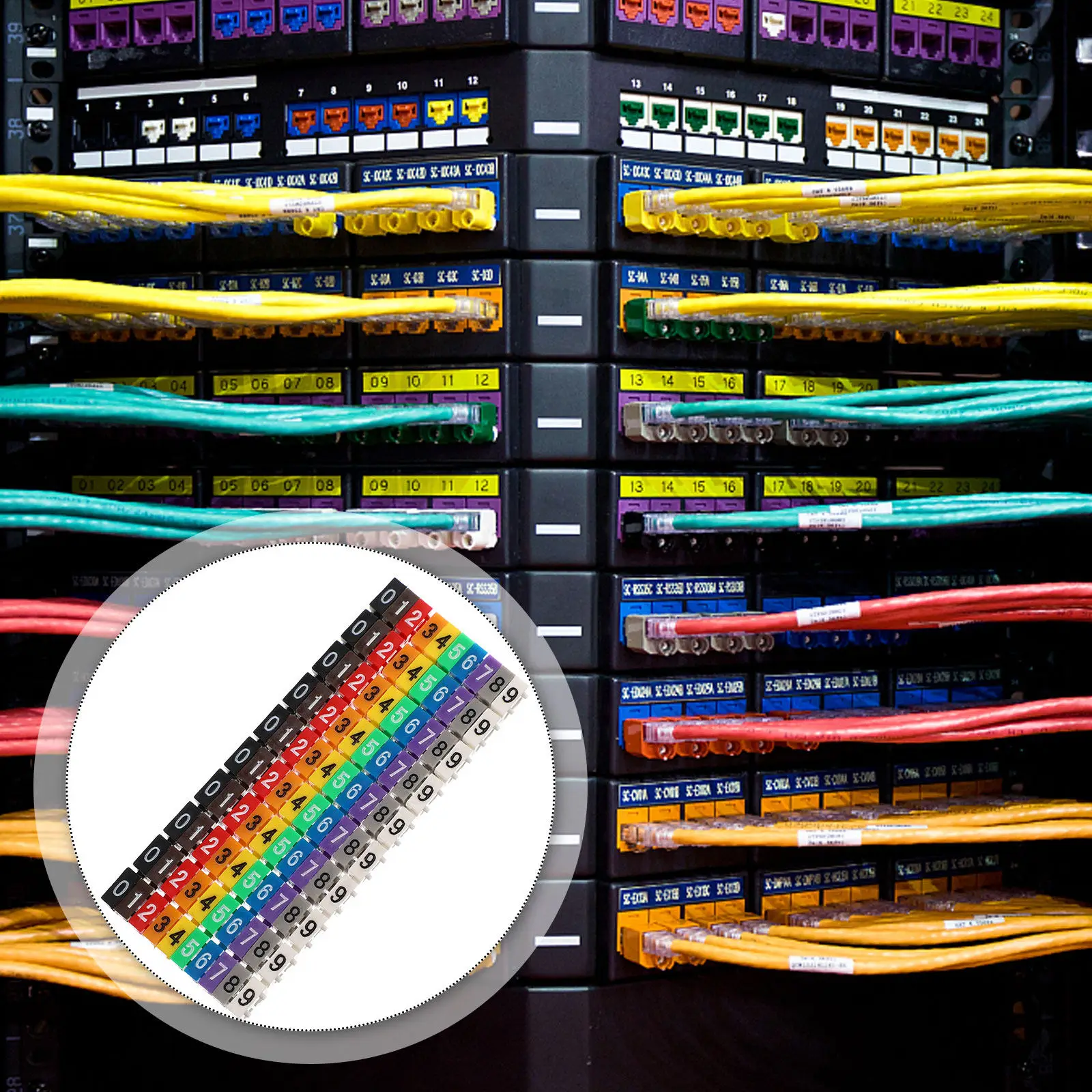 100Pcs Premium Plastic Cable Tags Buckle Style Cord Identification Labels Multicolor Reusable Wire Markers for USB Charging