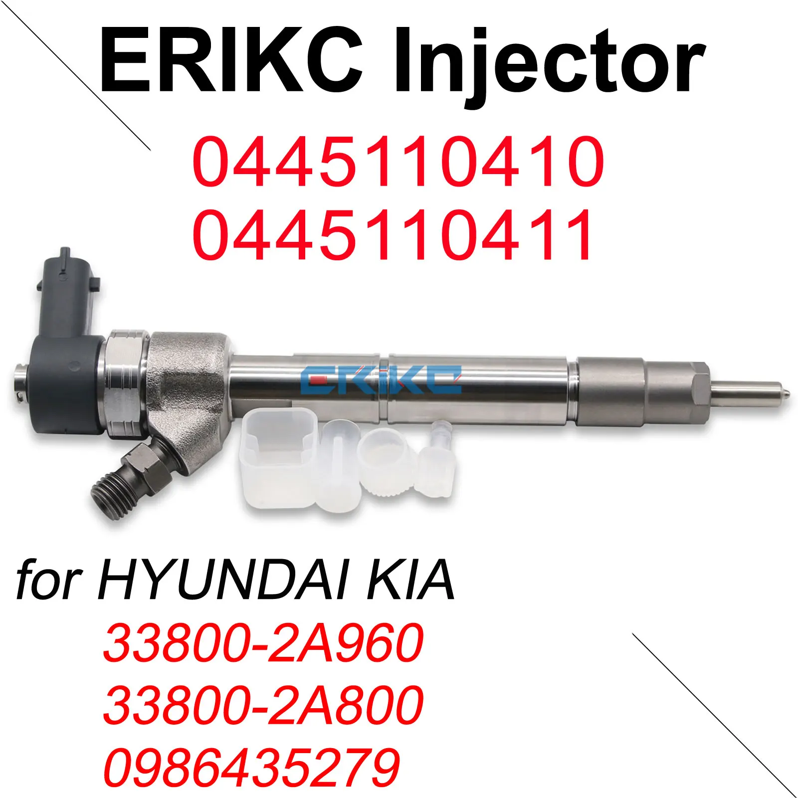 0445110410 0445110411 NEW DIESEL COMMON RAIL FUEL INJECTOR 33800-2A960 33800-2A800 for Bosch HYUNDAI i40 KIA CARENS 1.7 CRDi