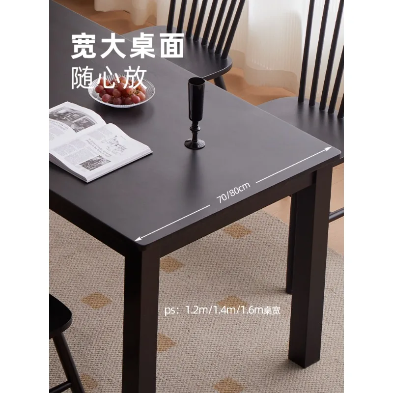 Kamixuan solid wood dining table household simple small apartment eating table rectangular restaurant dining table and chair com