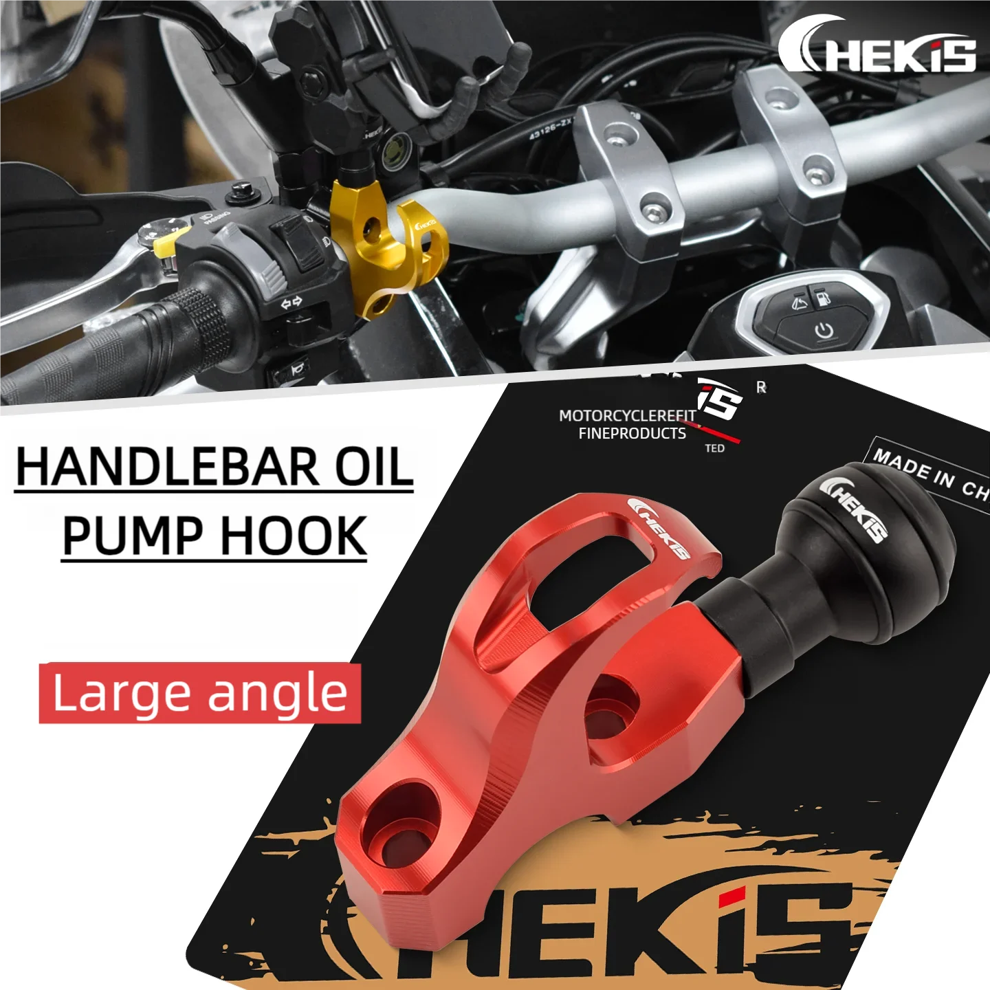 Chekis Is Suitable for Honda Pcx125/160/150 Adv350/150/Adv160 Motorcycle Modification Accessories Handlebar Hook Front Storage Hook with Expansion Hole Ball Head