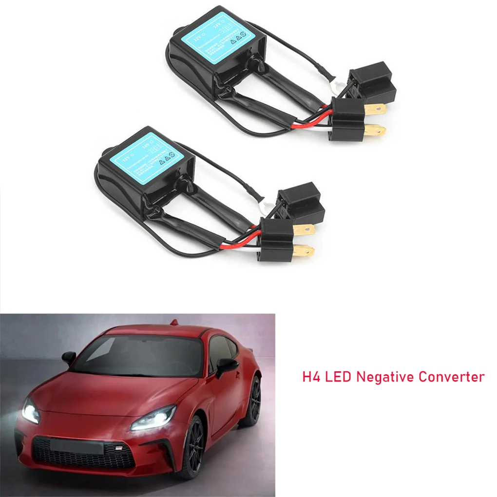 Convertidor de polaridad invertida LED H4, adaptador de arnés de interruptor ligero profesional, inversor Polar, accesorios para coche, 2 uds.