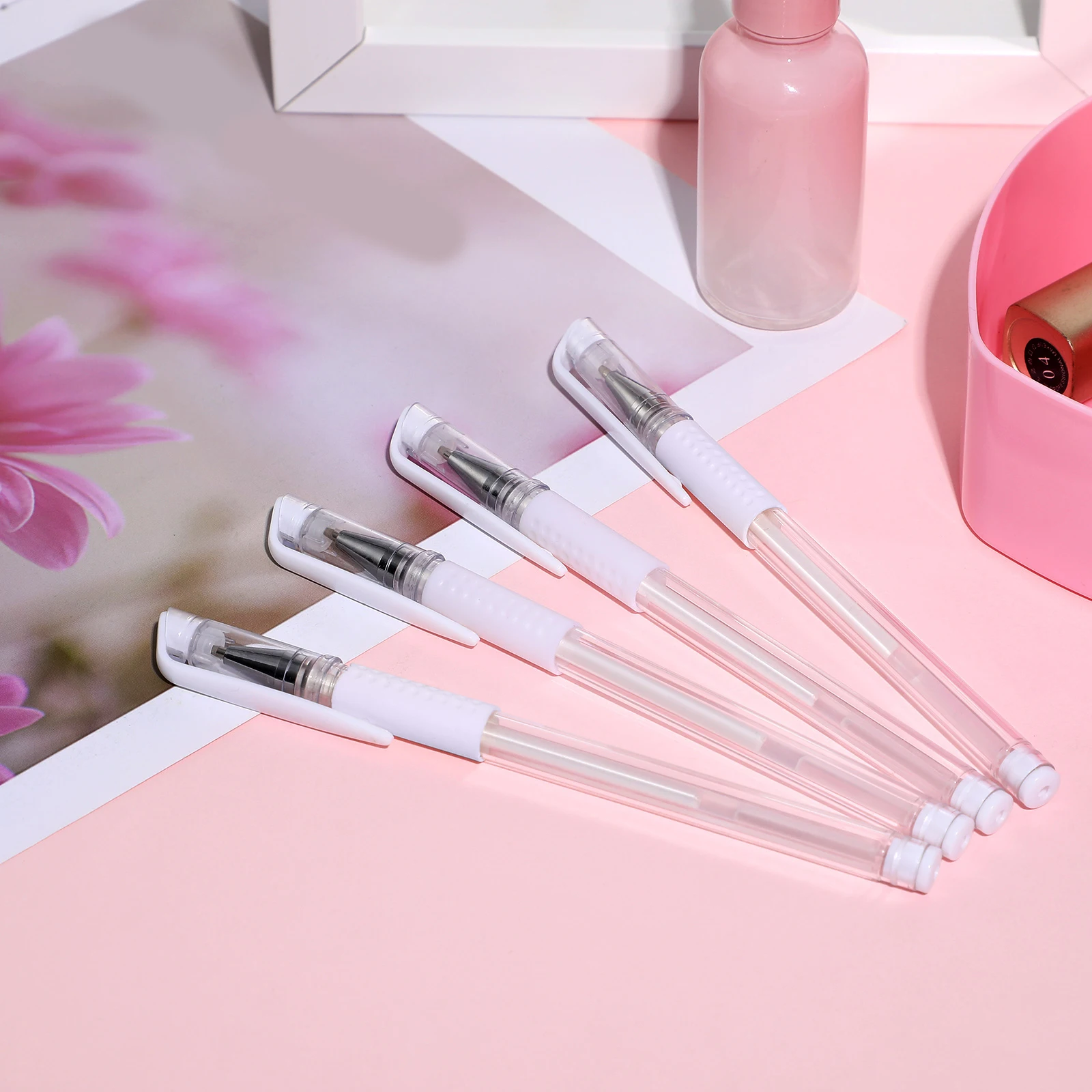 

1 set Waterproof Beauty Pen Eyebrow Tattoo Pencil White Skin Marker Mapping Tools Surgical Markers Brow Stencils