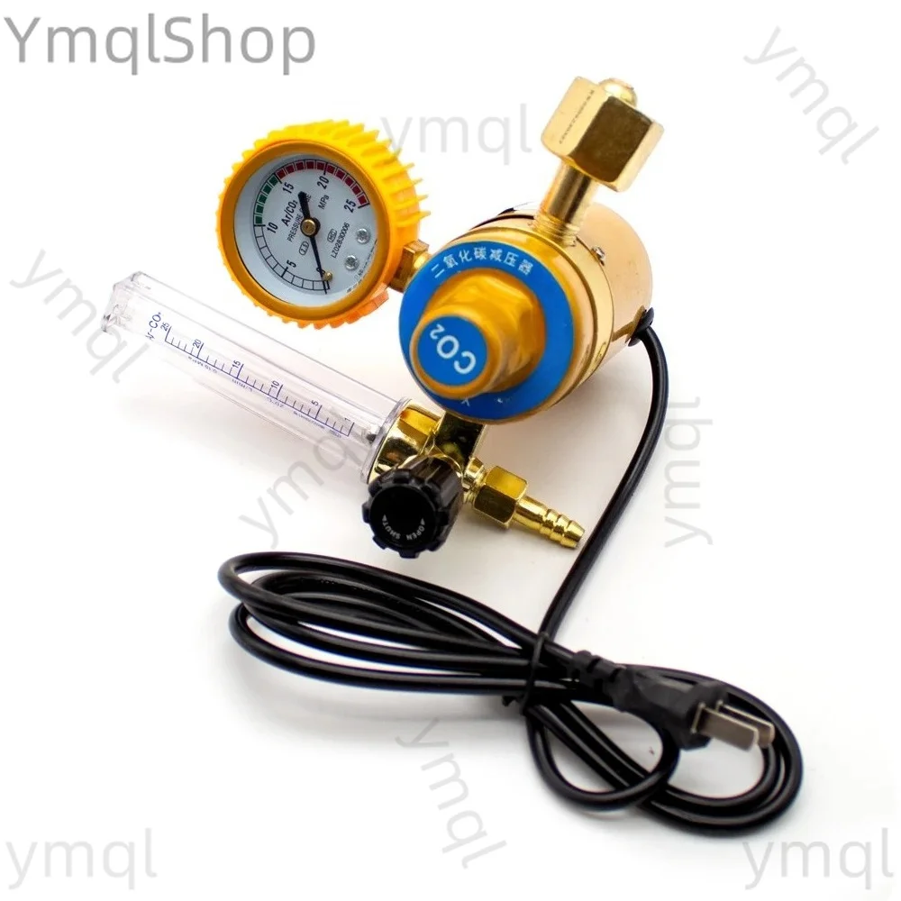 36/110/220V CO2 Pressure Regulator Carbon Dioxide Pressure Reducer Heated Pressure Gauge Meter Flowmeter For MIG/TIG Welding
