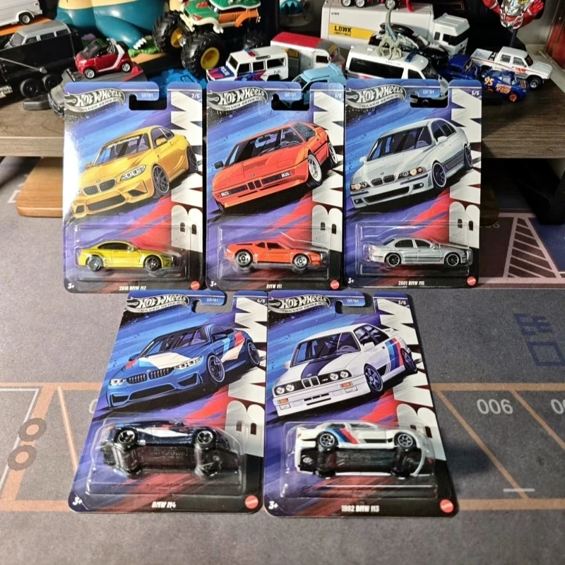 

Original New Hot Wheels BMW Set GRT01 2025 Silver Series M1 M2 M3 M4 M5 1:64 Scale Die-Cast Car Model Vehicle Cars Toys Collect