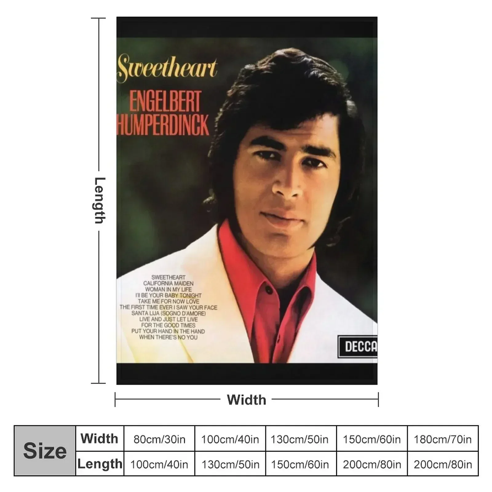 New Engelbert Humperdinck sweetheart Throw Blanket sofa bed christmas gifts Blankets For Bed Blankets