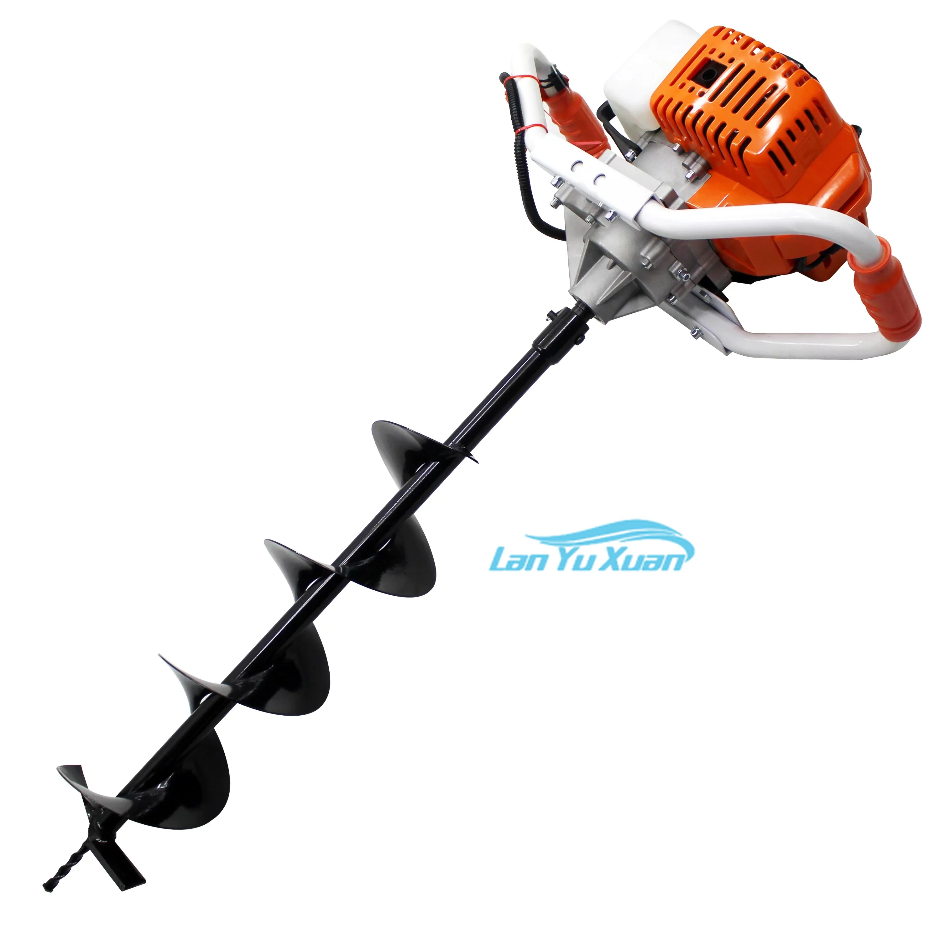 Heavy Duty Barrena De Tierra Gasoline Earth Auger Drill 63cc   Hole Digger