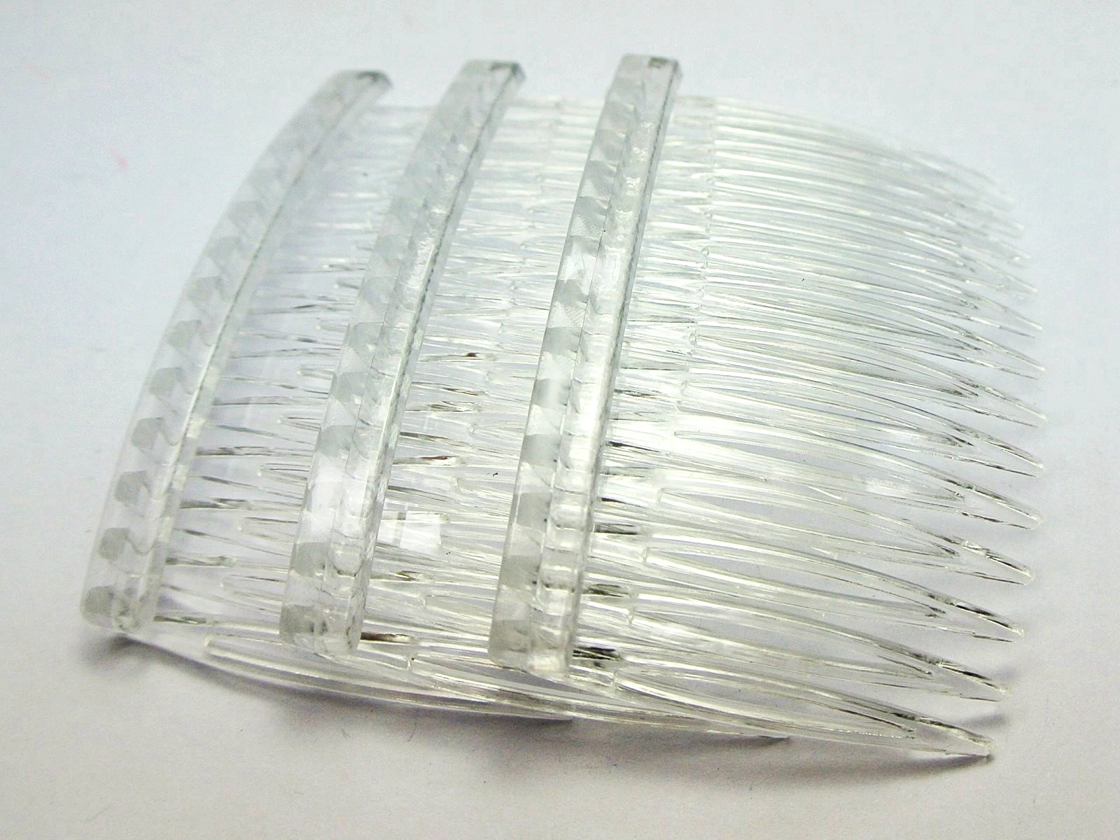 20 Clear Plastic Hair Clips Side Combs Pin Barrettes 70X40mm for Ladies  High quality in EU and US quality standard