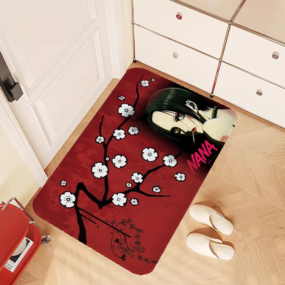 Nana Osaki Anime Floor Mat Bathroom Mat Kids Room Bedroom Decoration Balcony Anti-Slip Doormat Living Room Bedside Area Rugs