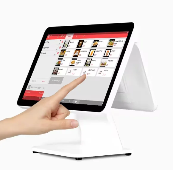 15,6-дюймовый сенсорный экран POS-терминала Кассовый аппарат POS-машина со светодиодом8 или VFD220 или 11,6-дюймовым 2-м дисплеем для розничной/ресторана