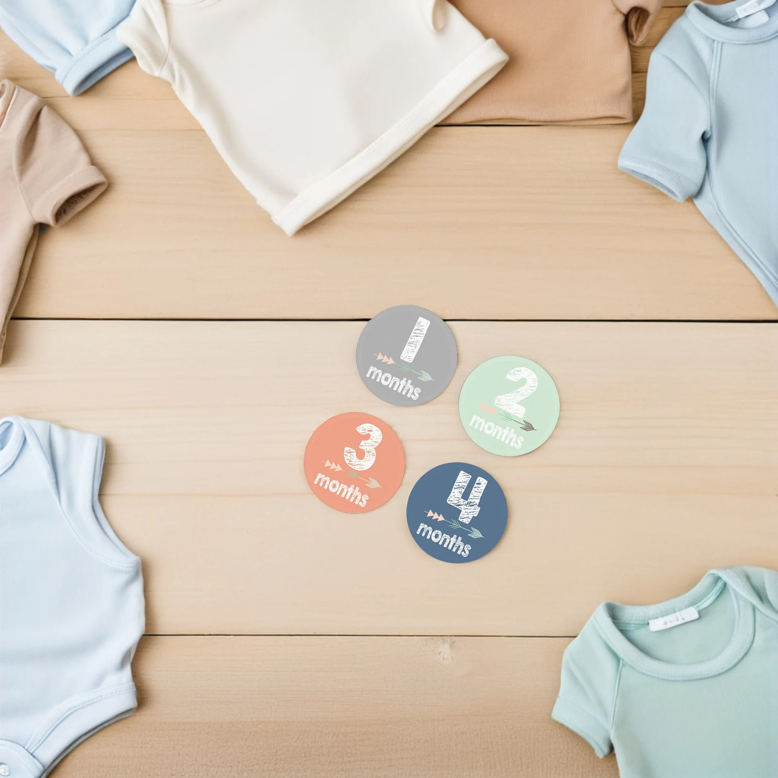 

12Pcs Newborn Milestone Stickers Self-Stick Baby Age Markers for Monthly Photography Keepsakes First Year Memory Album Infant