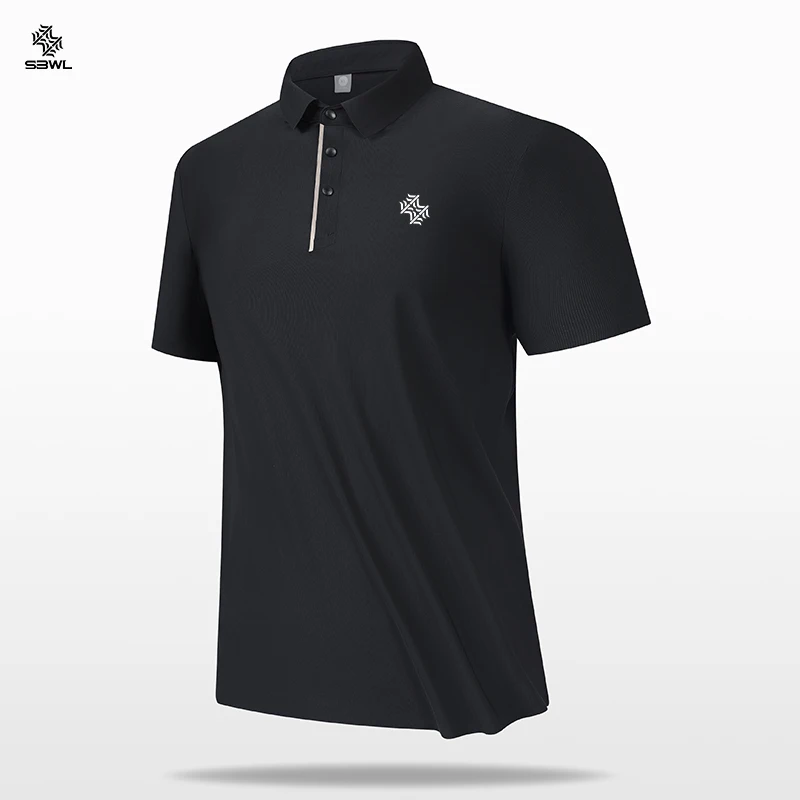 SBWL High Quality Seamless Process Men's Casual Top Shirt Popular Tennis T-Shirt Golf POLO Shirt Business Casual Breathable Tees image 4