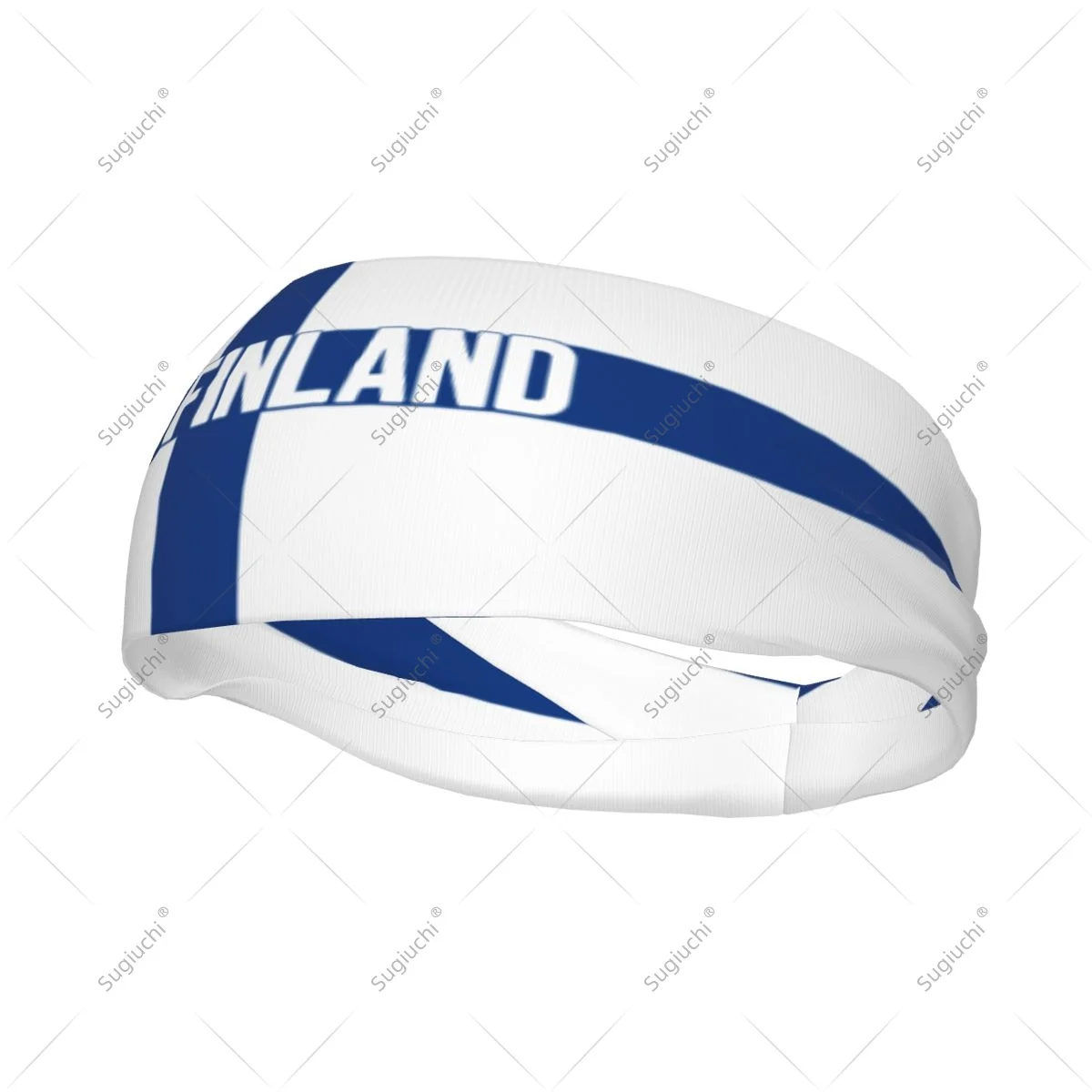 

Men Women Finland Flag Elastic Wide Headbands For Yoga Fitness Tennis Running Gym Sports