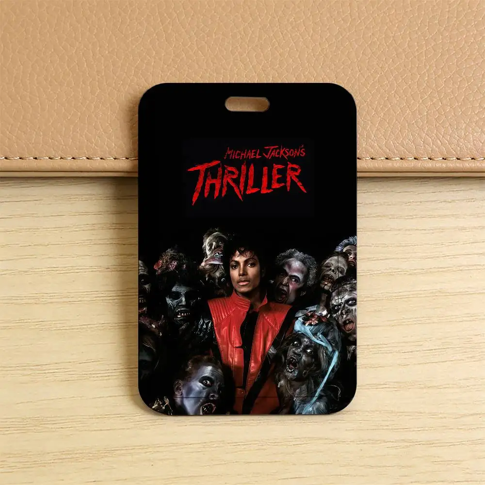 Sänger Michael Jackson Plastik-Schiebeabdeckung Schlüsselband Arbeitsausweis-Tasche Bus Studenten Foto Idol Ausweishalter Mitarbeiter – Detail 10