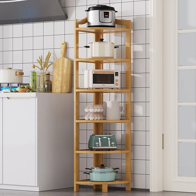 

Kitchen Shelf Multifunctional Multi-layer Storage Rack Seasoning Supplies Microwave Oven Pot Tableware Standing Cabinet Shelf