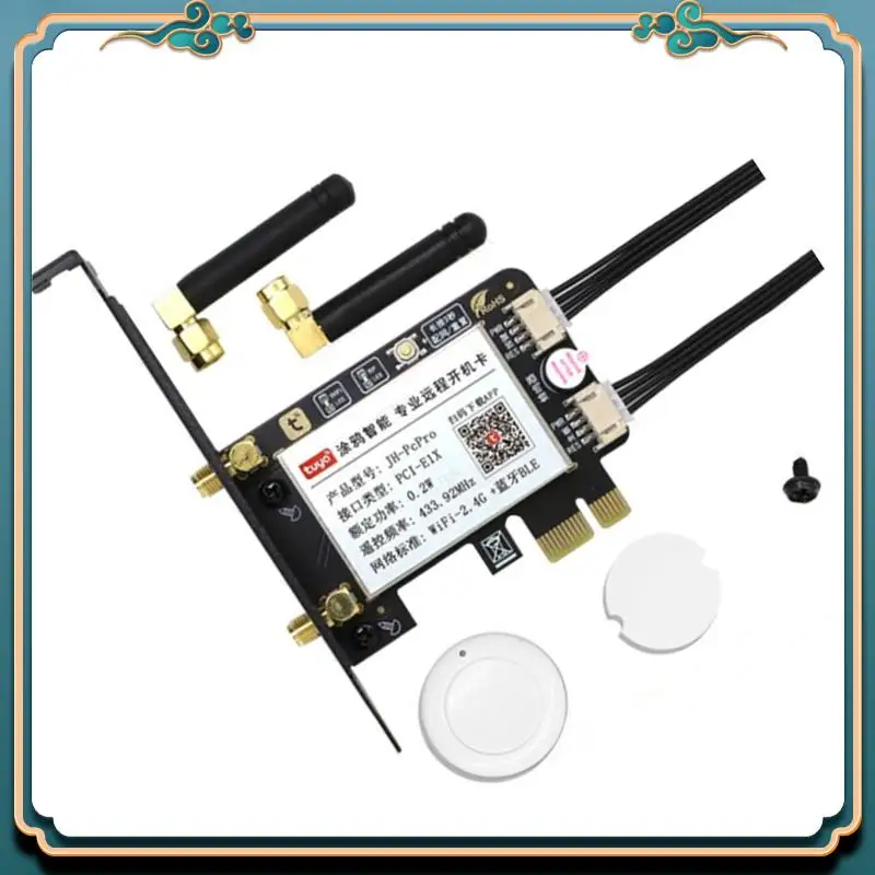 

ABJG-Tuya Wi-Fi переключатель сброса мощности компьютера Pcie-карта для ПК, настольного компьютера, пульт дистанционного управления через приложение, поддержка Google Home