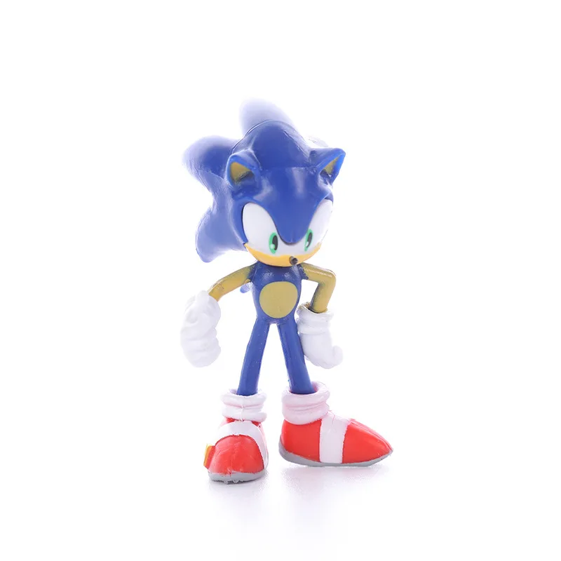 6 Style Hot Selling Sonics Film and Television PVC Character Toy Hedgehog Shadow Tail Figure Model Dolls Children Animal Toys