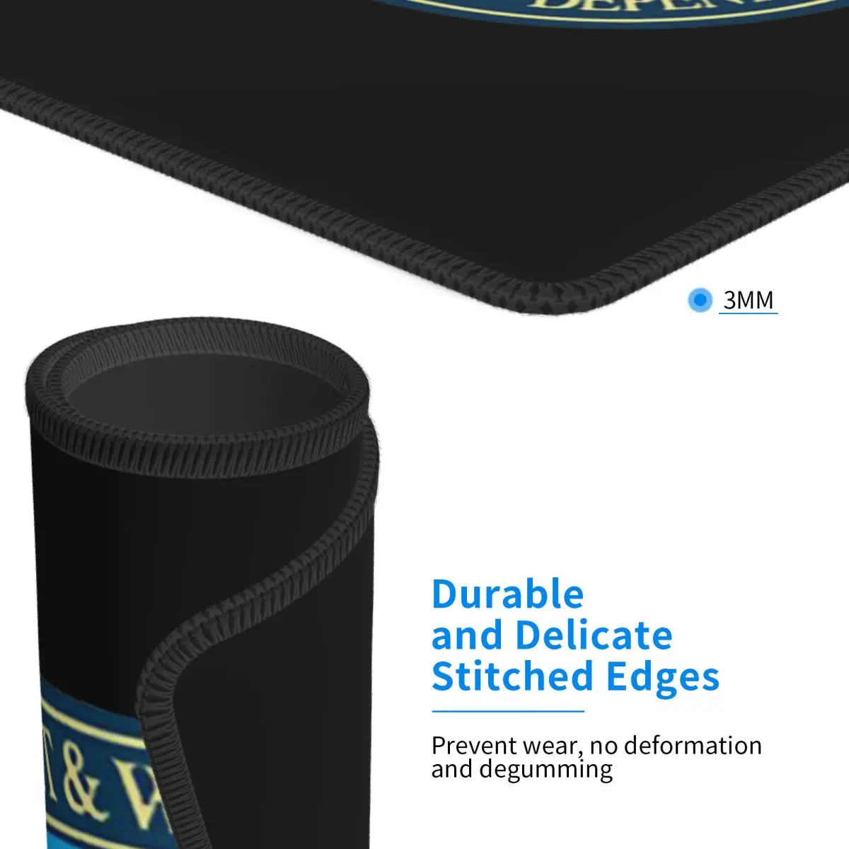 프랫 앤 와이트니 로고 신뢰할 수 있는 엔진 마우스 패드 컴퓨터 키보드 마우스 매트 게이머 PC 데스크 매트 사무실 테이블 매트