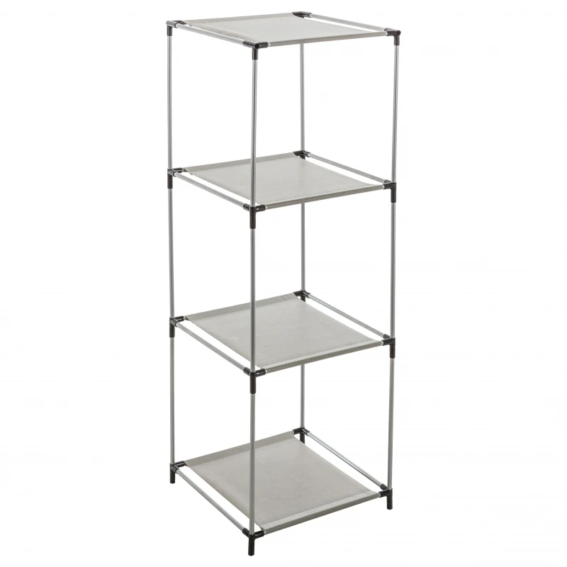 Auxiliary bathroom shelf 4 shelves of Metal and fabric auxiliary shelves for 499442 storage