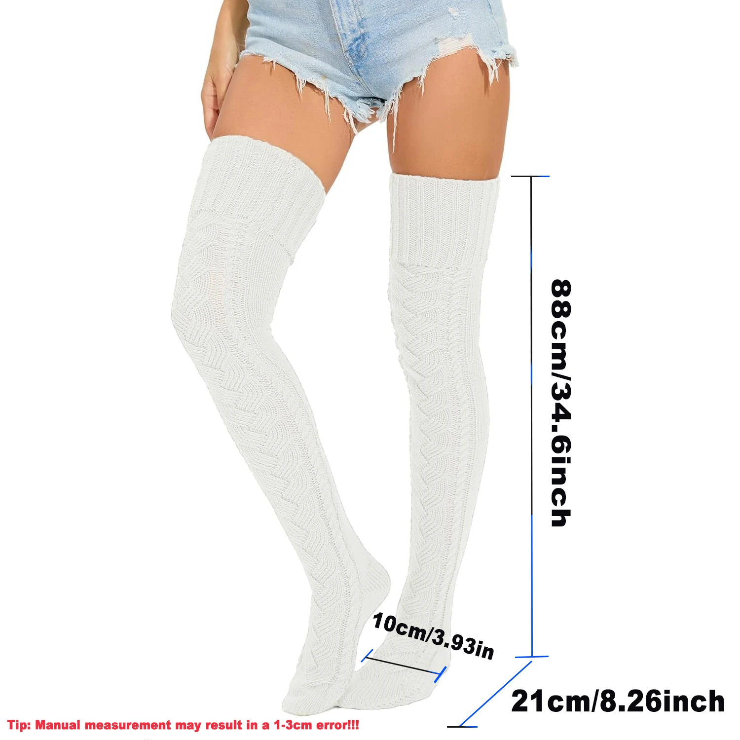 Women\'s Cable Knitted Thigh High Boot Socks Extra Long Winter Stockings Over Knee Leg Warmers