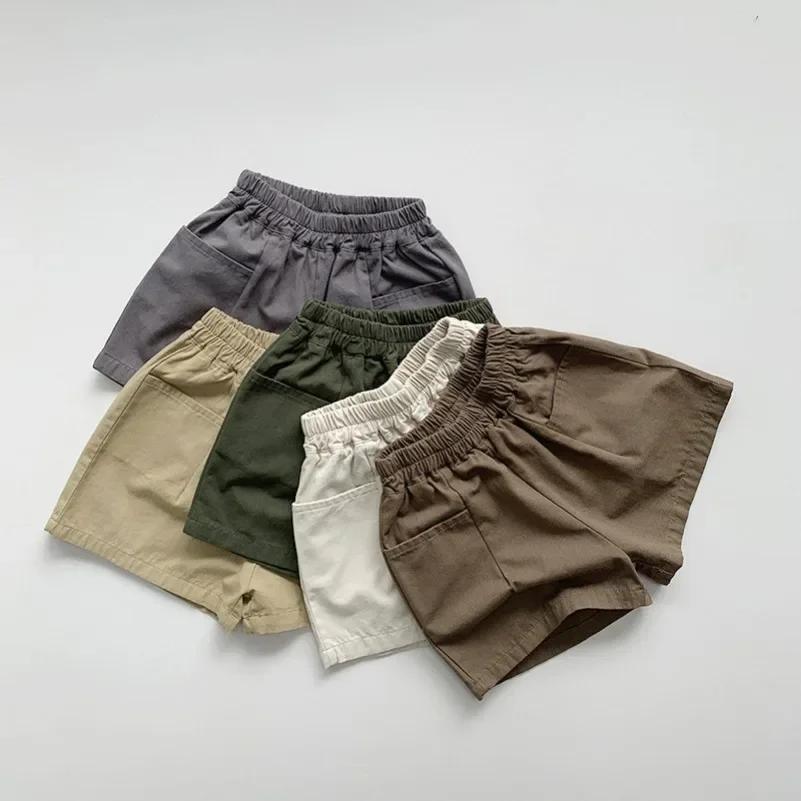 

Модные детские шорты Morandi Color System, новые летние шорты в корейском стиле, детская одежда в японском стиле для мальчиков и девочек, шорты