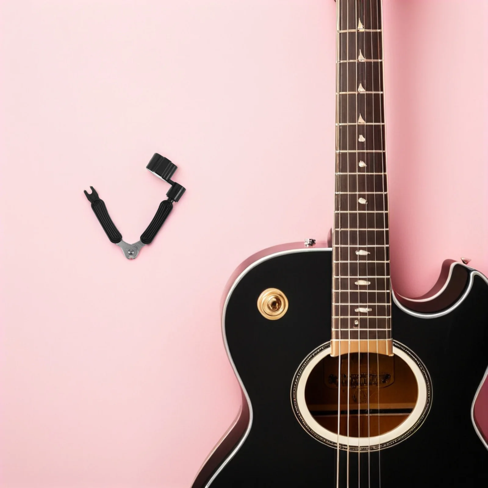 

3Pcs Guitar String Winder Cutter Bridge Pin Puller Multi-Function Tool Fast Restringing Acoustic Electric Guitar Maintenance Kit