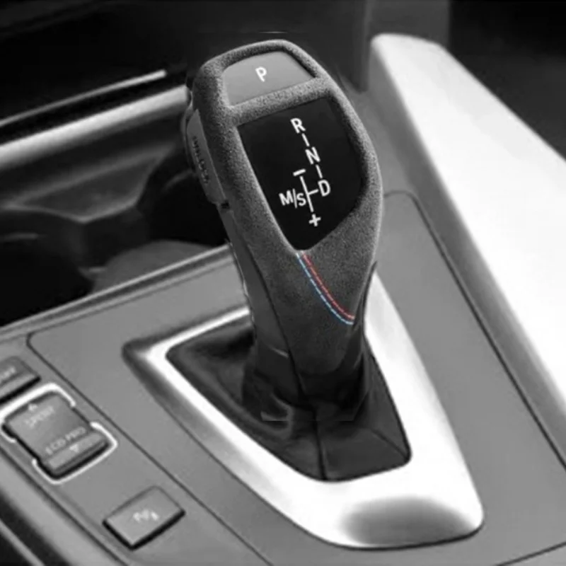 Aus Alcantara gefertigte Schaltknauf-Abdeckung aus Wildleder für BMW F20 F30 F10 F31 F32 F36 F34 F22 X3 X4 X5 X6 Innenausstattungszubehör – Detail 5