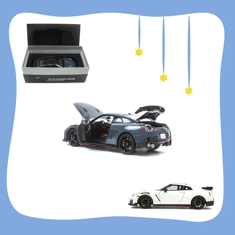 Paudi 1/18 Scale GT-R R35 2022 Alloy Simulation Car Model Static Collection Decorated Holiday Gifts Toys