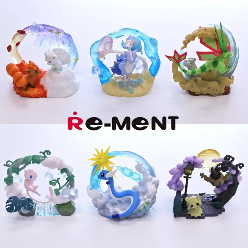 

re-ment Incremental Pokémon Circular Miniature Scene 02 - Набор фигурок Hypothetical Q Харкол с шестью хвостами - Слепая коробка