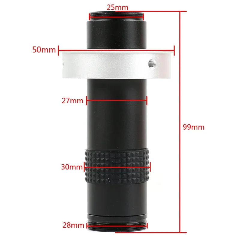 1-130X Zoom C-mount Long Focus Lens 40/50mm Adapter Ring For Industry Phone Repaired PCB Solder Digital Microscope Camera - Image 6