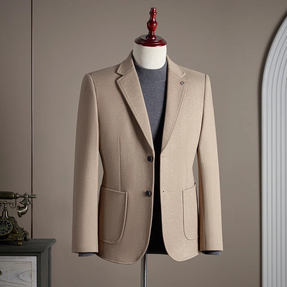 

Business Blazer Jacket Men High Quality Thick Winter Men's Casual Blazers Slim Fit Two Buttons Formal Wear Suit Coats Man 4XL-M