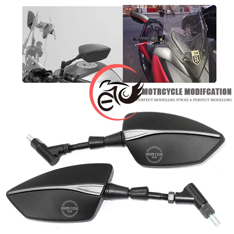 

Universial 8mm 10mm Motorcycle Mirror Scooter Rearview Mirrors Back Side Convex Mirror For Hunter 350 hunter 350 hunter350 2023
