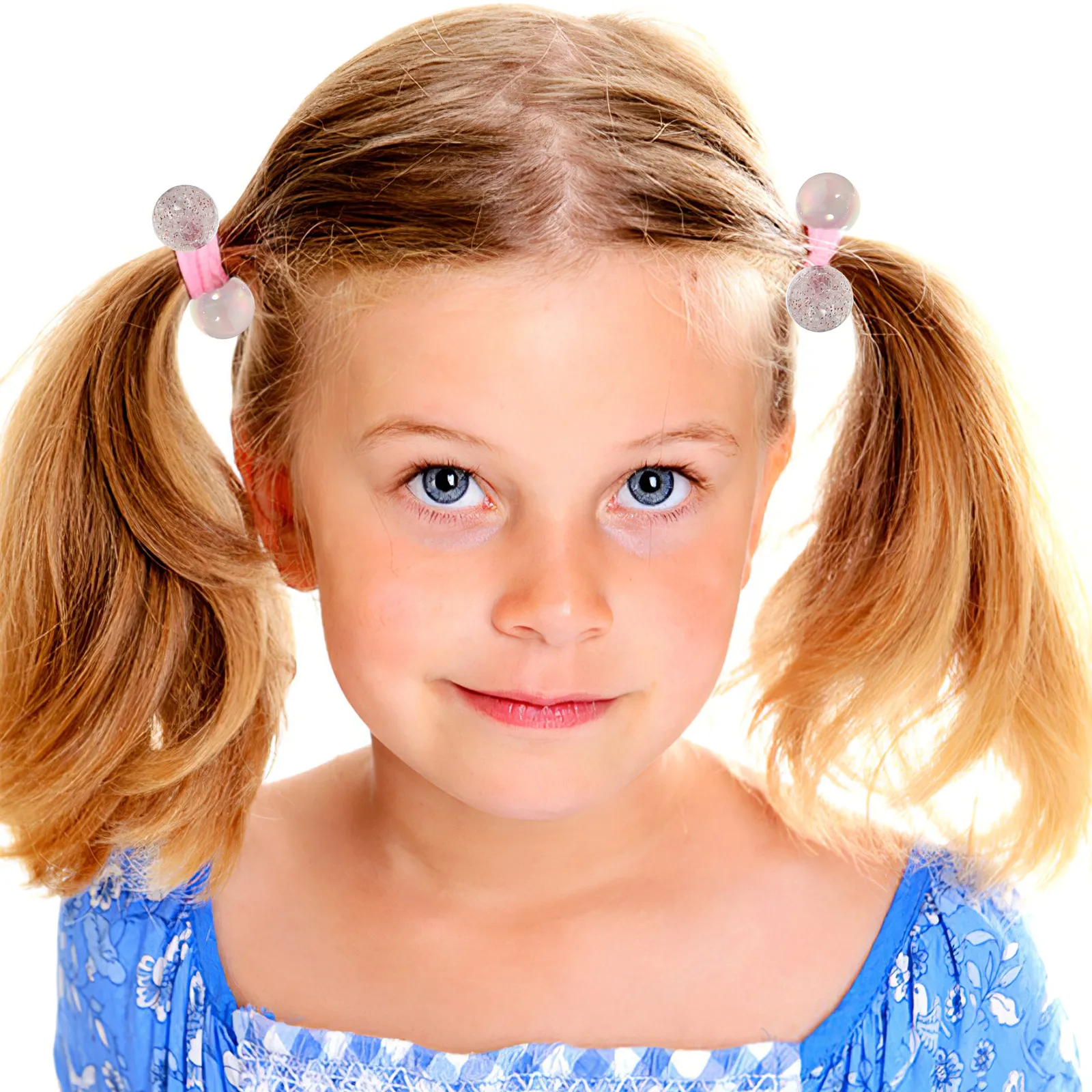 

14Pcs Double Ball Hair Rope for Girls Elastic Hair Ties Stylish Ponytail Bun Decor Easy Match Outfits Gift for Little Girl