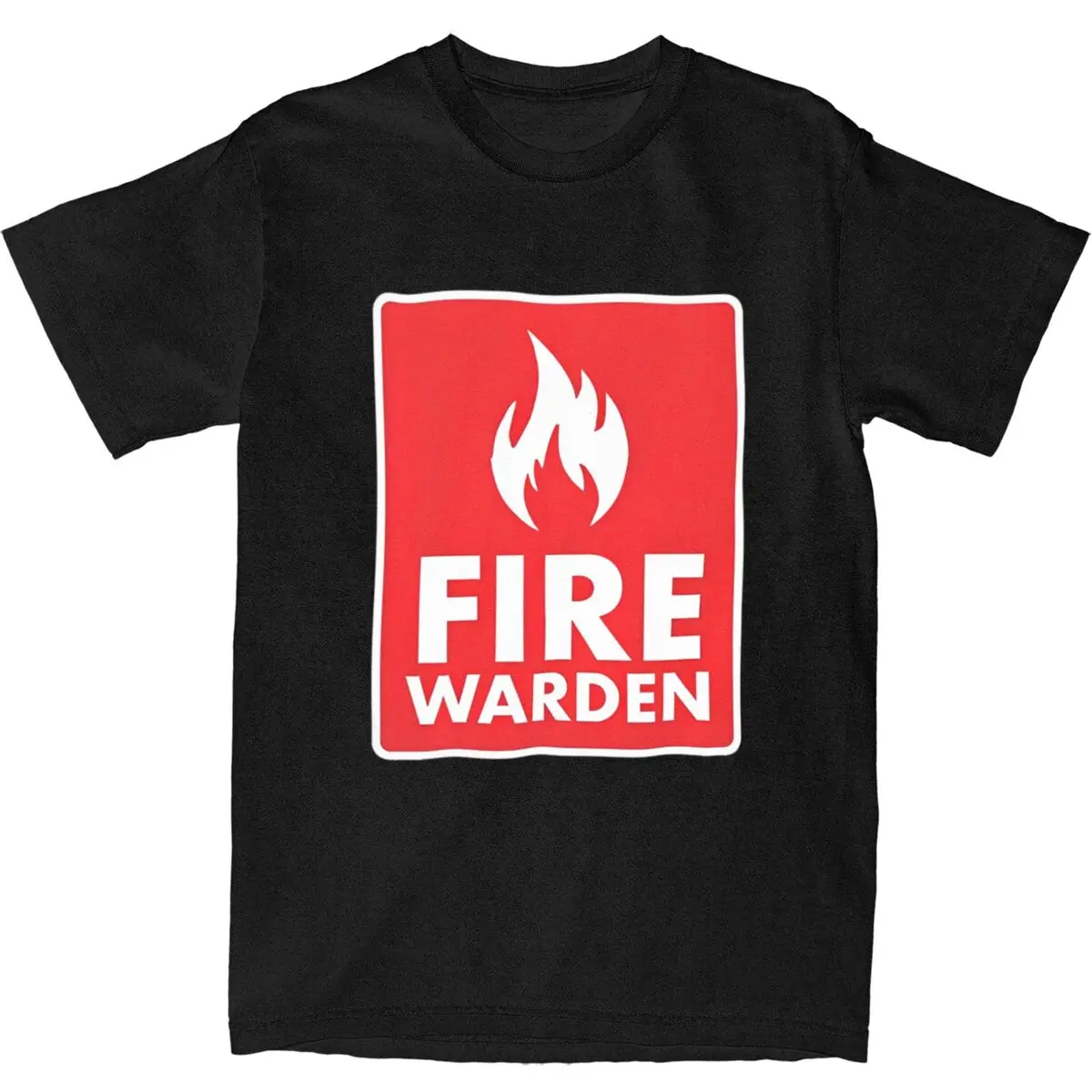 Couple T-Shirt Fire Warden T-Shirts Harajuku Summer Tee Shirt Y2K Retro Casual 100% Cotton Tops Birthday Gift